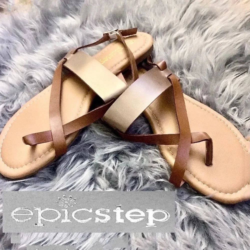 🍍3/$15🍍Epic Step Ankle Strap Flat Sandals
